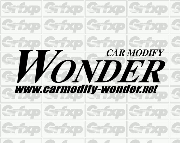Car Modify WONDER Logo  Sticker