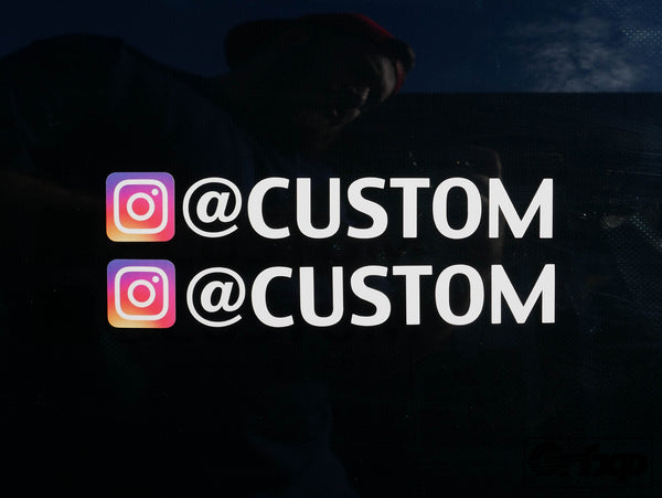 Custom Instagram User Name Sticker (Two Pack)