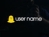 Custom SnapChat User Name Sticker (Two Pack)