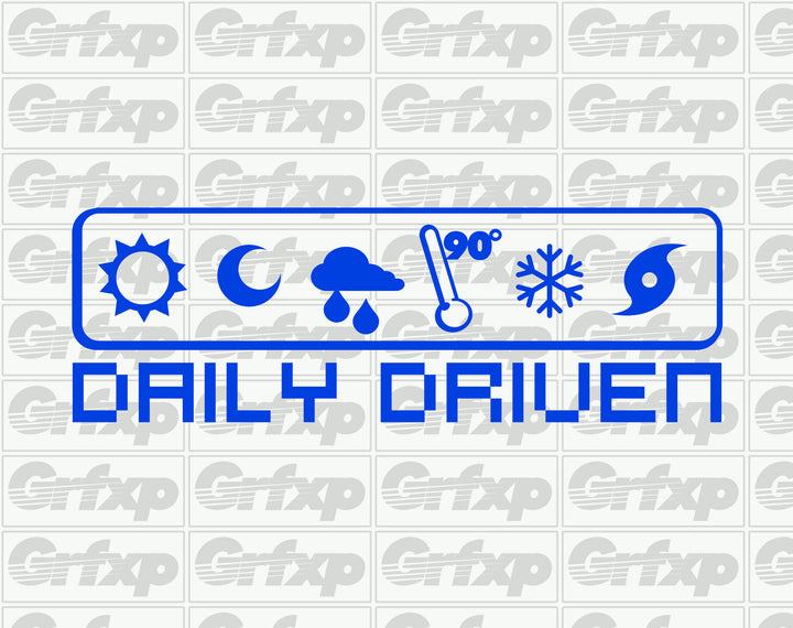 Daily Driven (Weather) Sticker