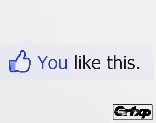 Facebook You Like This Printed Sticker