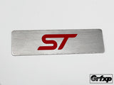 Custom Brushed Steel Console Badges