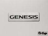 Custom Brushed Steel Console Badges