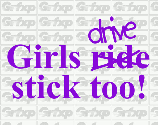 Girls drive stick too! Sticker
