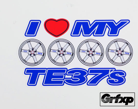 I Heart My TE-37's Printed Sticker