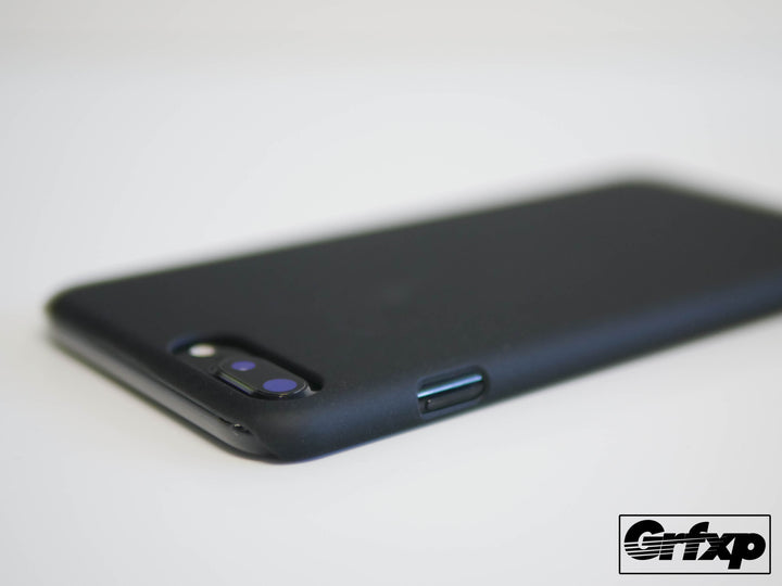 iPhone 7 Plus SoftGrip Case, Sandstone style case, ultra thin, black, cobalt blue and charcoal gray.