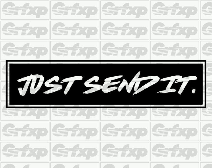 Just Send It Box Style Sticker