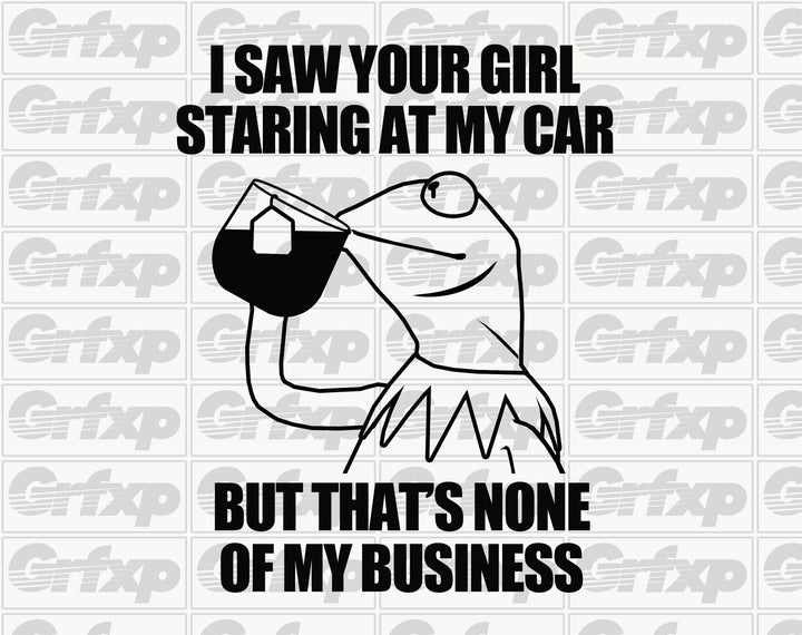 Kermit Staring Meme Sticker