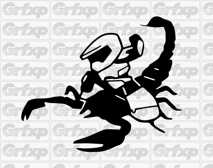 Master Chief Riding Scorpion Sticker