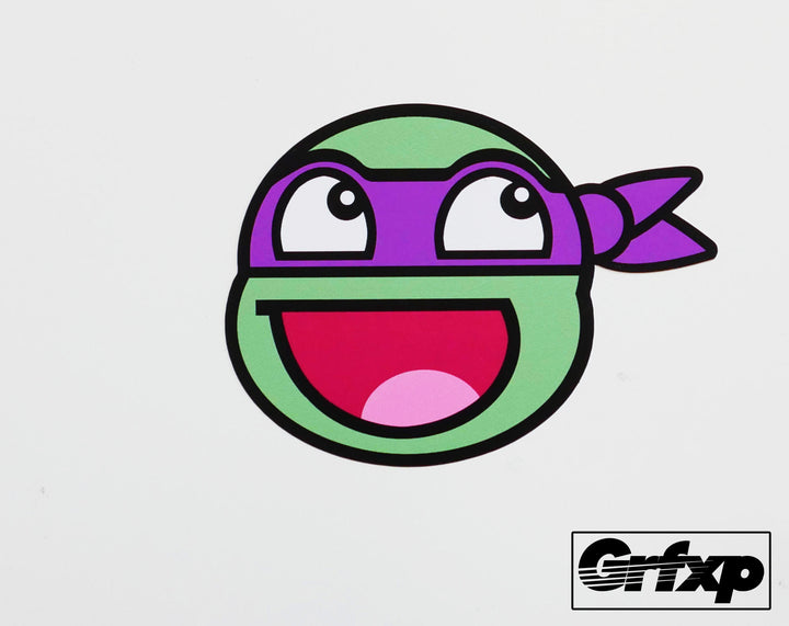 TMNT Purple Band Emoticon Printed Sticker