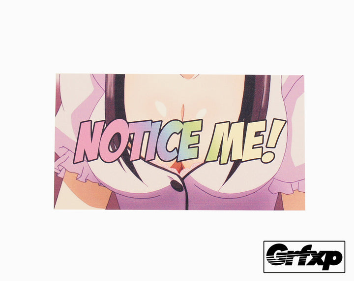 Notice Me! Anime Boobs Printed Sticker