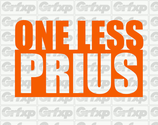 One Less Prius Sticker