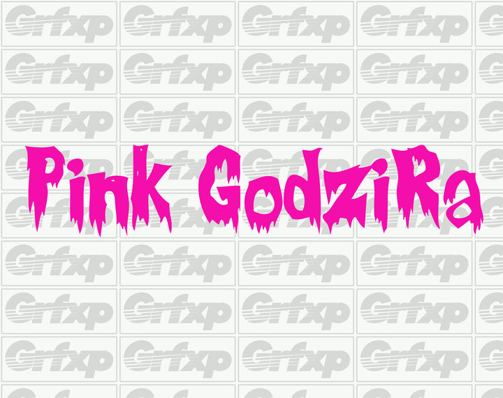 Pink Godzira Sticker