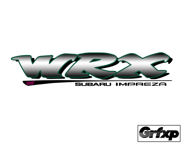 Retro WRX STi Subaru Impreza Tailgate Trunk Printed Sticker