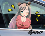 Anime Girl (For the Win) Passenger Window Graphic