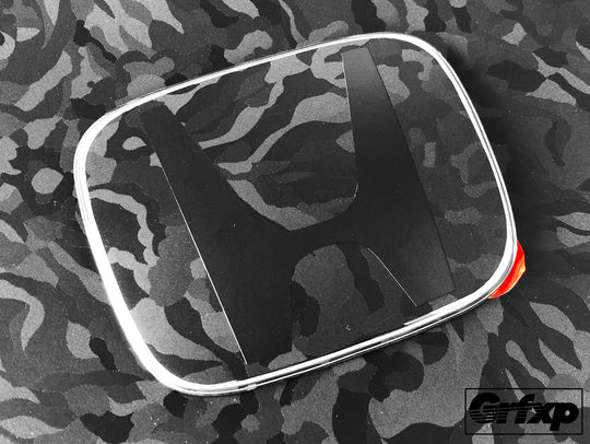Shadow Black Camo JDM Emblem Color Changing Overlays Set