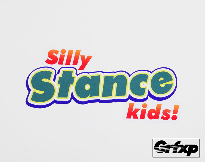 Silly Stance Kids Printed Sticker