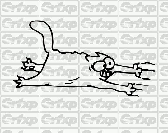 Simon's Cat Clawing Sticker