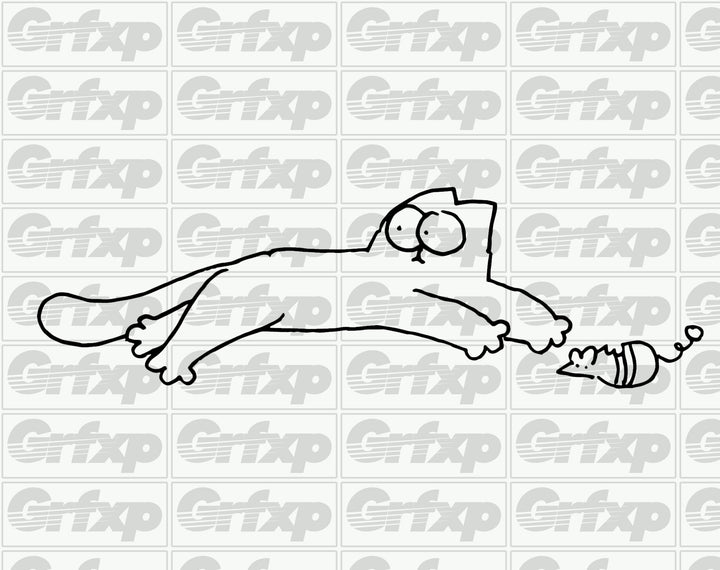 Simon's Cat & Mouse Sticker