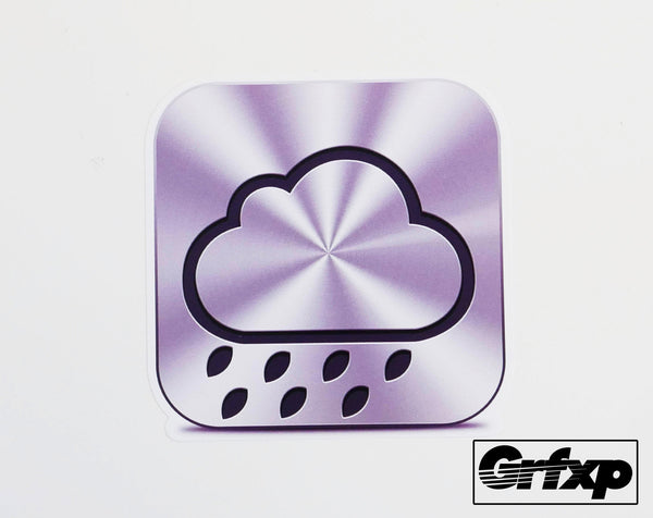 Even the iCloud Rains Printed Sticker